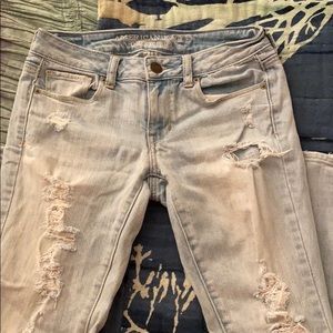 American Eagle Skinny Stretch ripped jeans